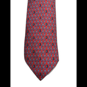 100% Silk  HERMES TIE ~ CHERRY RED NAPA WINE PINOT GRAPES WINE BARRELS 5073